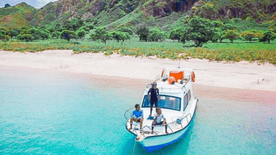 Sightseeing Packages Pink Beach 1 Day Using Open Deck Wooden Ship With Affordable Prices In Komodo, Labuan Bajo, West Manggarai.